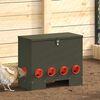 vidaXL H&uuml;hnerf&uuml;tterer Olive Gr&uuml;n 60,5 x 29 x 51 cm Kaltgewalzter Stahl