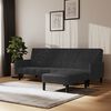 vidaXL Schlafsofa 2-Sitzer mit Hocker Schwarz Samt