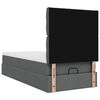 vidaXL Ottoman-Bett mit Matratze Dunkelgrau 100x200 cm Stoff