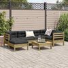 vidaXL 7-tlg. Garten-Sofagarnitur mit Kissen Kiefernholz Impr&auml;gniert