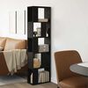 vidaXL B&uuml;cherregal Schwarz Eichen-Optik 45 x 23,5 x 162,5 cm