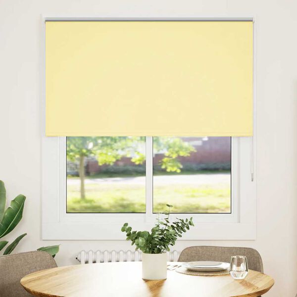 vidaXL Verdunkelungsrollo Gelb 120x130cm Stoffbreite 116,6cm Polyester