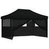 vidaXL Partyzelt 292 x 440 x 315 cm Schwarz Oxford-Stoff