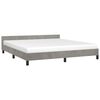 vidaXL Bettgestell ohne Matratze Hellgrau 160x200 cm Samt