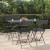 vidaXL Bistrost&uuml;hle 4 Stk. Klappbar Schwarz Poly Rattan und Stahl
