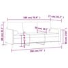 vidaXL 3-Sitzer-Sofa mit Kissen Creme 180 cm Samt