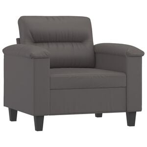 vidaXL Sessel Grau 60 cm Kunstleder