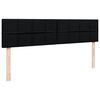 vidaXL Ottoman-Bett mit Matratzen Schwarz 200x200 cm Stoff