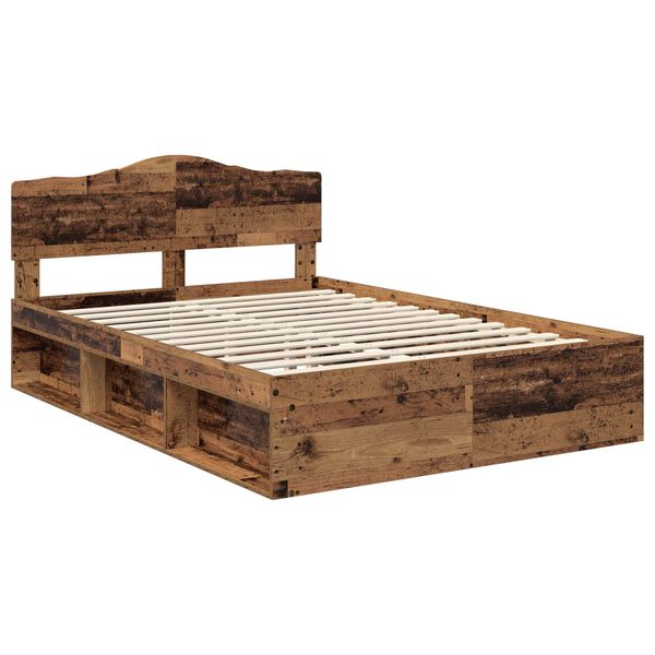 vidaXL Bettrahmen Altholz 150 x 200 cm Massives Kiefernholz