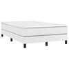 vidaXL Boxspringbett mit Matratze Wei&szlig; 120x190 cm Kunstleder