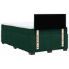 vidaXL Boxspringbett mit Matratze Dunkelgr&uuml;n 120x200 cm Samt