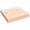 vidaXL Tischplatte 40x40x(2-6) cm Massivholz Unbehandelt Baumkante