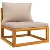 vidaXL 2-tlg. Garten-Sofa-Set mit Kissen Massivholz Akazie
