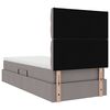 vidaXL Bett mit Stauraum und LED mit LED Taupe 90 x 200 cm Polyester