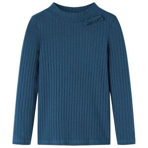 vidaXL Kinder-Langarmshirt Rippstrick Dunkelocker 92
