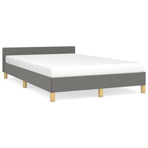 vidaXL Bettgestell ohne Matratze Dunkelgrau 120x190 cm Stoff