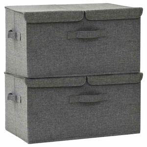 vidaXL Aufbewahrungsboxen 2 Stk. Stoff 50x30x25 cm Anthrazit