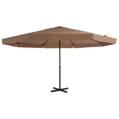 vidaXL Sonnenschirm mit Aluminium-Mast 500 cm Taupe