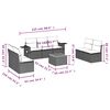 vidaXL 8-tlg. Garten-Sofagarnitur mit Kissen Beige Poly Rattan