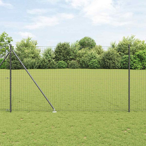 vidaXL Zaunpfosten 52 pcs Grau 3,2 x 3,2 x 215 cm