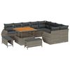 vidaXL Garten-Sofa-Set 12 pcs Grau Poly-Rattan