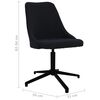 vidaXL Esszimmerst&uuml;hle 2 Stk. Drehbar Schwarz Stoff