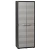 vidaXL Gartenschrank mit 3 B&ouml;den Schwarz und Grau