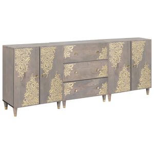 vidaXL Badezimmerschrank-Set 3 stk. 180 x 33 x 75 cm Massivholz Mango