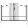 vidaXL Doppeltor mit Schloss Woerden Grau 299,5 x 249,5 cm Stahl
