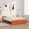 vidaXL Bettrahmen Wachsbraun 205.5 x 95.5 x 51 cm Massives Kiefernholz