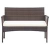 vidaXL 4-tlg. Garten-Lounge-Set mit Auflage Poly Rattan Braun