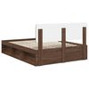 vidaXL Bettrahmen Braun Eichen-Optik 140 x 200 cm Massives Kiefernholz