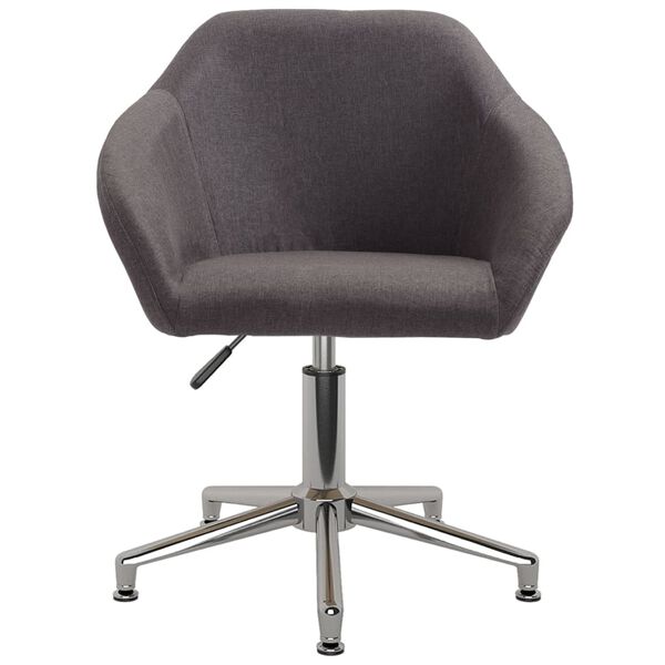 vidaXL Esszimmerst&uuml;hle 2 Stk. Drehbar Taupe Stoff