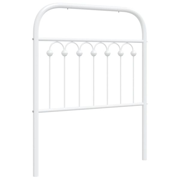 vidaXL Ersatz-Kopfteil Metall Wei&szlig; 75 cm