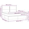 vidaXL Boxspringbett mit Matratze Rosa 180x200 cm Samt