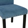vidaXL Esszimmerst&uuml;hle 4 Stk. Blau Samt