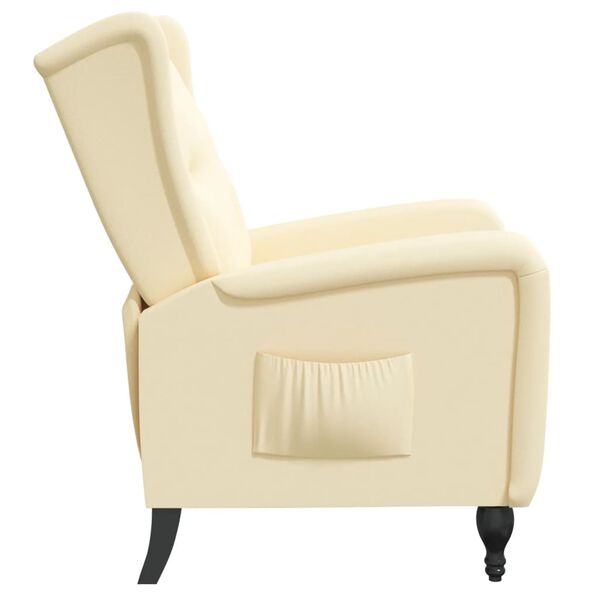 vidaXL Relaxsessel Creme Samt