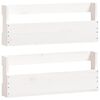 vidaXL Wand-Schuhregale 2 Stk. Wei&szlig; 59x9x23 cm Massivholz Kiefer