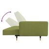 vidaXL Schlafsofa 2-Sitzer mit 2 Kissen Hellgr&uuml;n Samt