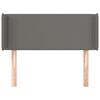 vidaXL Kopfteil mit Ohren Grau 83x16x78/88 cm Kunstleder