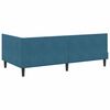 vidaXL Eckbettgestell mit Matratze Sonstiges 2 pcs Blau Samt
