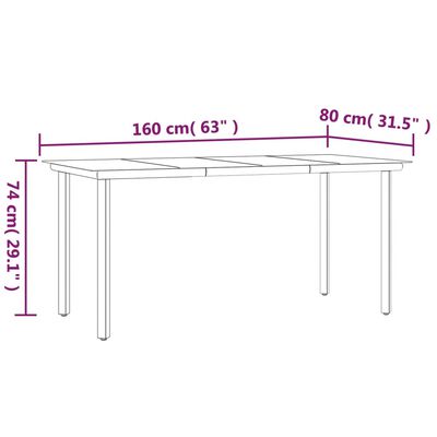 vidaXL 5-tlg. Garten-Essgruppe Grau und Schwarz Poly Rattan und Stahl