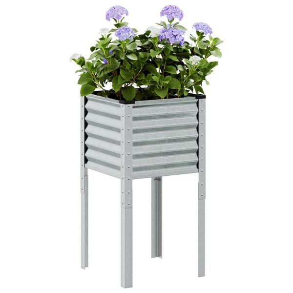 vidaXL Garten-Pflanzgef&auml;&szlig; 45 x 45 x 88 cm Verzinkter Stahl