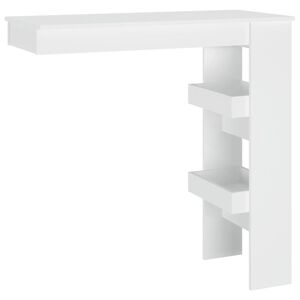 vidaXL Wand-Bartisch Wei&szlig; 102x45x103,5 cm Holzwerkstoff