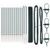 vidaXL Sechseckzaun mit Pfosten 25 x 1 m PVC-beschichteter Stahl Netz