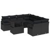 vidaXL Gartensofa-set 9 stk. Schwarz Poly Rattan