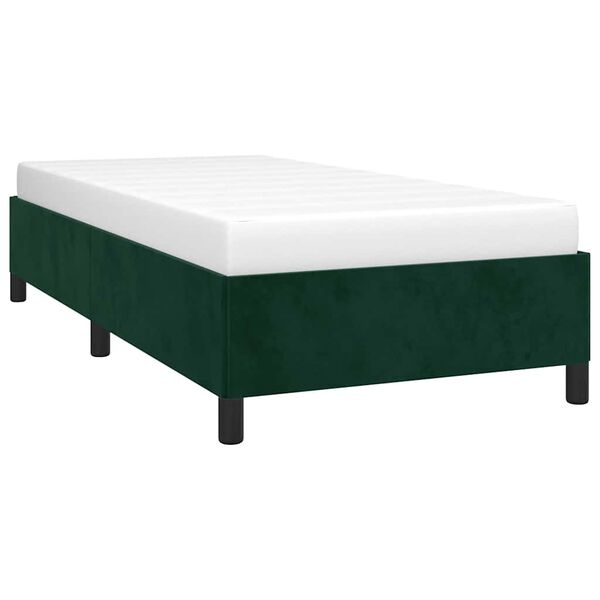vidaXL Bettgestell ohne Matratze Dunkelgr&uuml;n 80x200 cm Samt