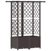 vidaXL Hochbeet mit Rankgitter und Dach Braun 124 x 40 x 138 cm PP
