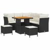 vidaXL Gartensofa-set 8 Stk. 5-Sitzanzahl Schwarz und Creme