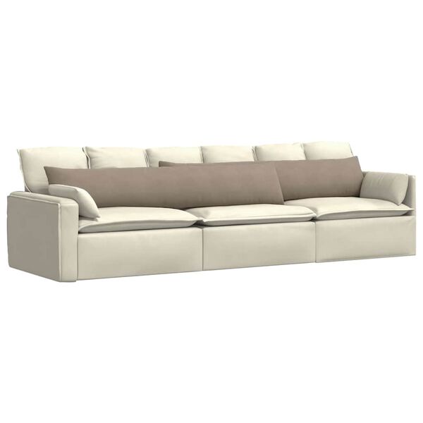 vidaXL Sofakissen 2 St&uuml;ck Taupe 200 x 40 cm Stoff